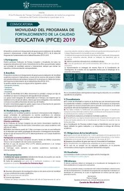 MOVILIDAD DEL PROGRAMA DE FORTALECIMIENTO DE LA CALIDAD EDUCATIVA (PFCE) 2019