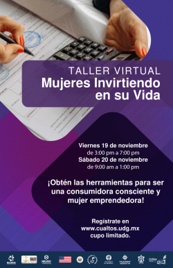 Taller virtual Mujeres Invirtiendo en su Vida