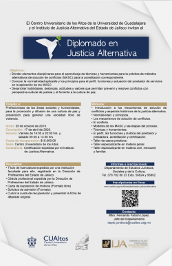 Diplomado en Justicia Alternativa