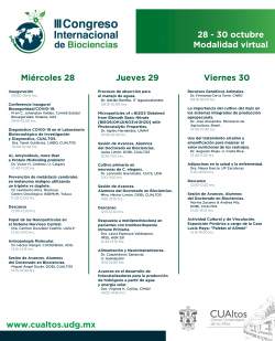 3er Congreso Internacional de Biociencias