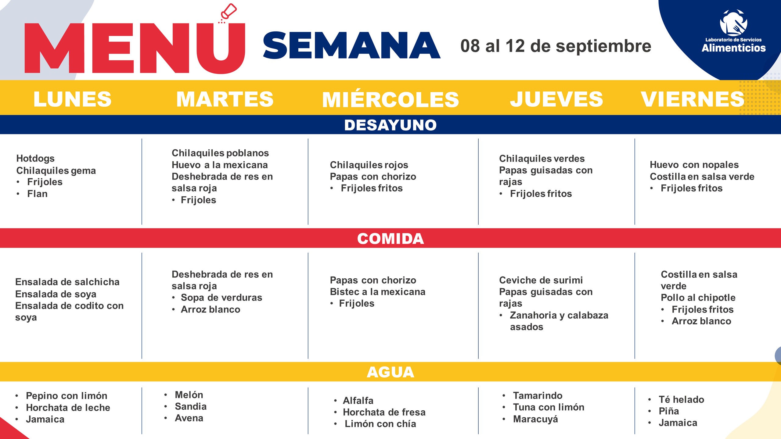 menú