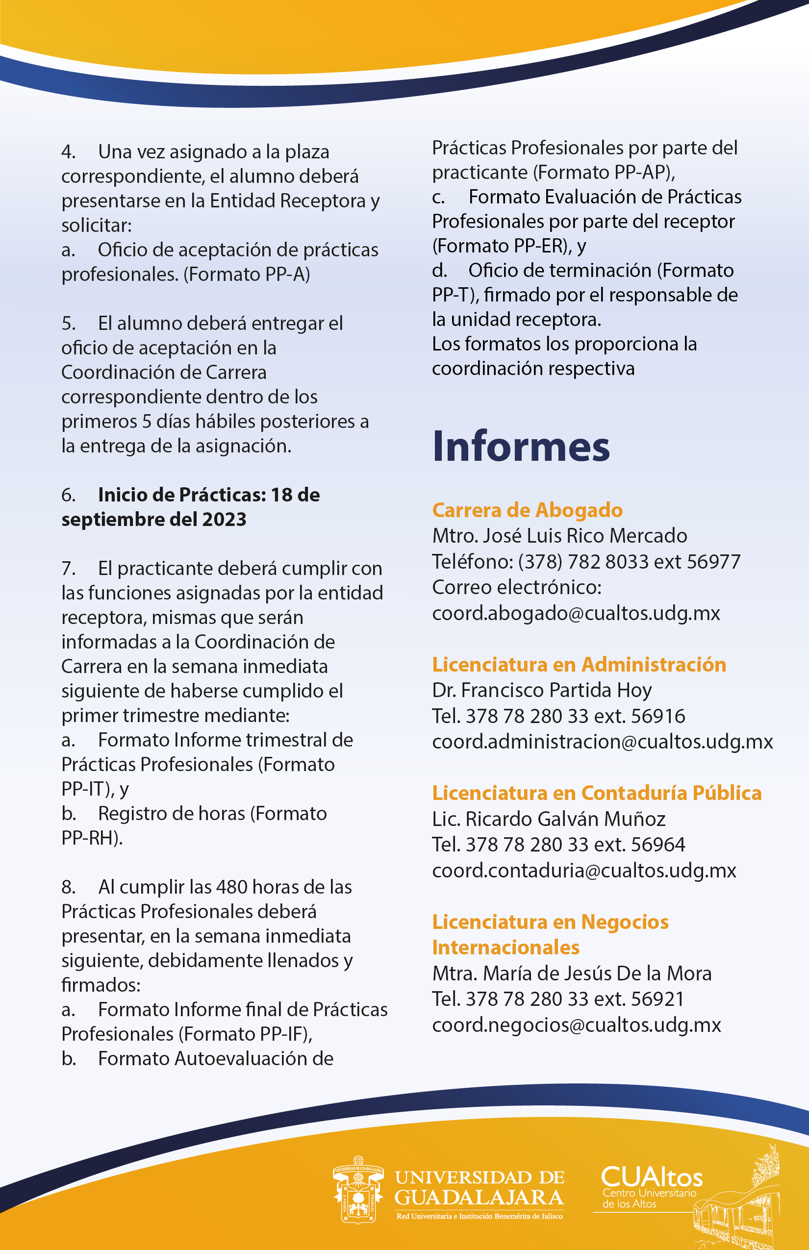 Convocatoria de Prácticas Profesionales 2023-B