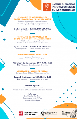 Programa de actividades de la MPIA