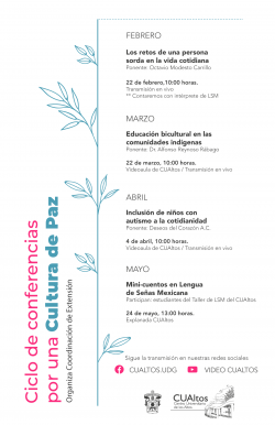 Ciclo de conferencias por una Cultura de Paz