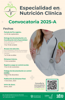 Especialidad en Nutrición Clínica
