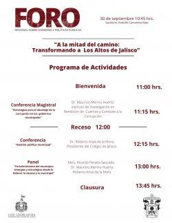 FORO “A la mitad del camino: Transformando a Los Altos de Jalisco”