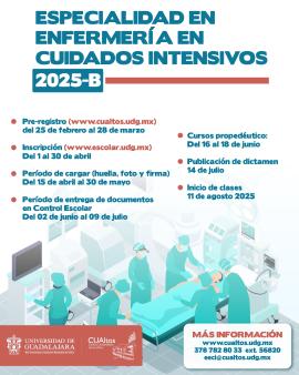 Cartel de especialidad de enfermería en cuidados intensivos 