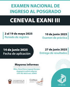 Examen nacional de ingreso al posgrado CENEVAL EXANI III