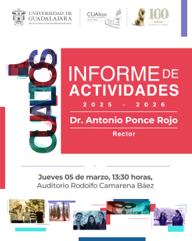 1er Informe de actividades - Rector Dr. Antonio Ponce Rojo