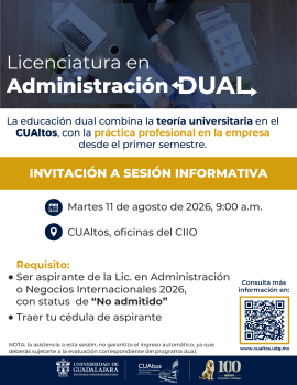 Nueva Licenciatura en Administración DUAL