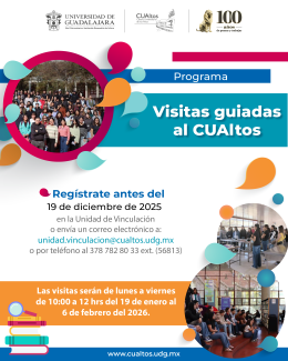 Visitas guiadas de preparatorias. Regístrate antes del 19 de diciembre de 2025