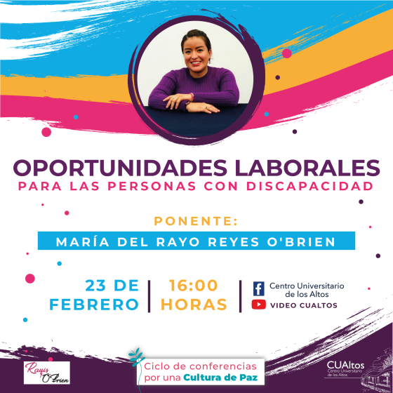 Cartel en el que se lee "OPORTUNIDADES LABORALES PARA LAS PERSONAS CON DISCAPACIDAD".