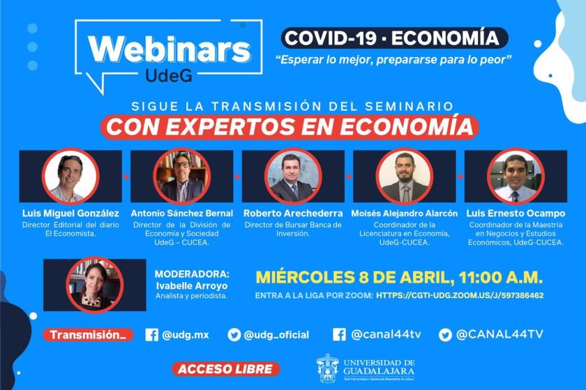 Cartel promocional de webinars