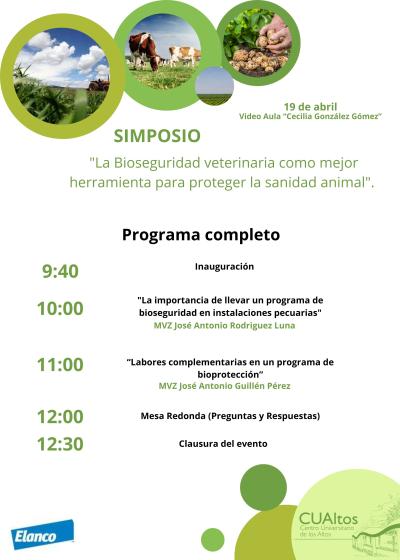 Cartel general de "La bioseguridad veterinaria como mejor herramienta para proteger la sanidad animal”