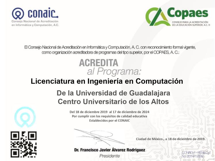 Certificado conaic