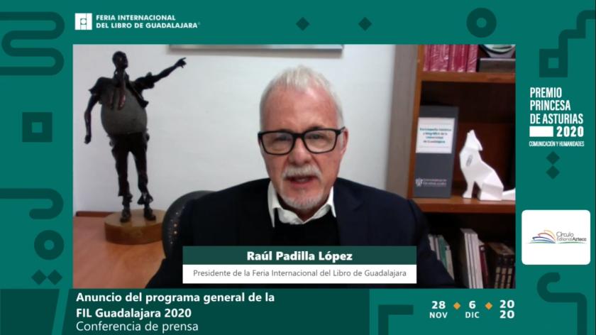 Captura de pantalla de rueda de prensa virtual.