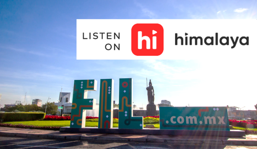 Cartel en el que se lee "LISTEN ON hi himalaya".