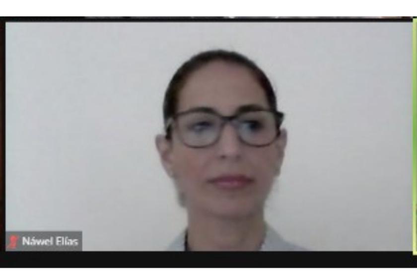 Expositora de  la conferencia “Efectos del tratamiento conservador en lesiones de naturaleza quística” .