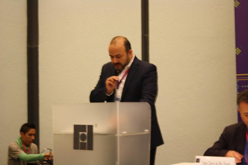 Expositor de la FIL.