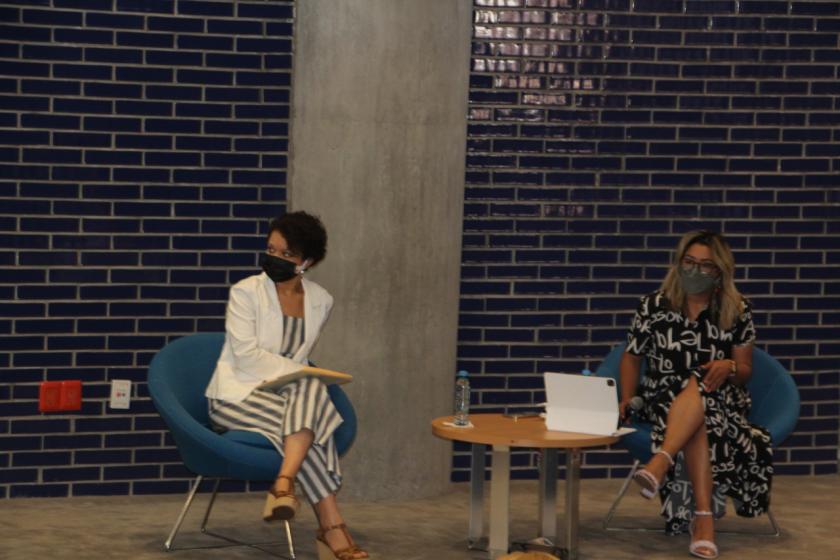Participantes de la charla “Soy Mujer, estoy aquí”.