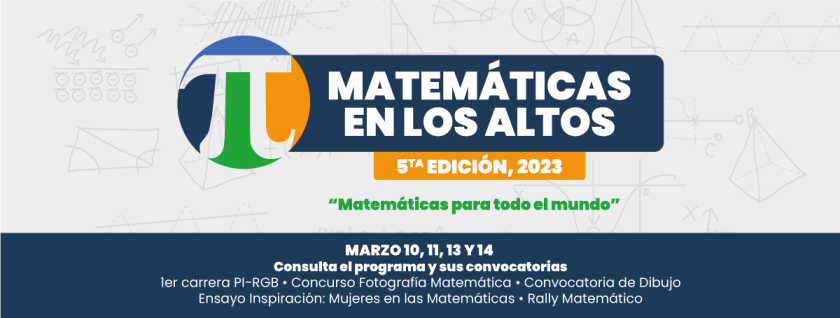 Cartel en el que se lee "MATEMÁTICAS EN LOS ALTOS".