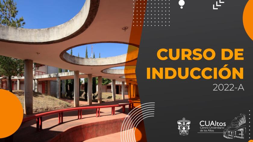Cartel en el que se lee "CURSO DE INDUCCIÓN 2022".