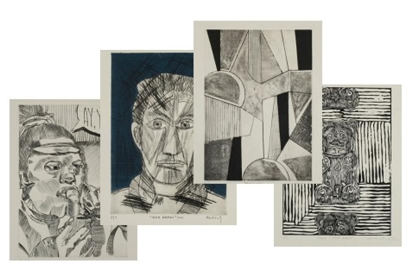 Exposición colectiva de grabados artísticos.