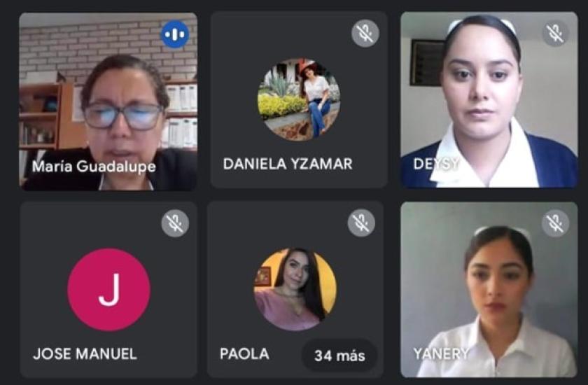 Captura de pantalla de una videollamada.