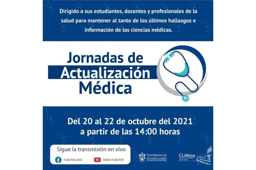 Cartel en el que se lee "Jornadas de Actualización Médica":