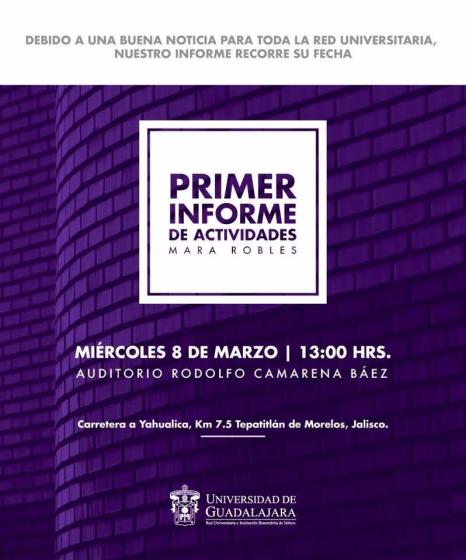 Cartel anunciando el primer informe