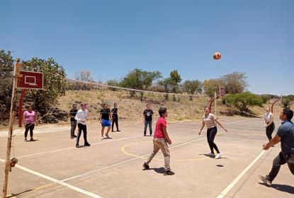En la imagen un partido de voleybol