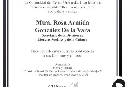 Cartel de condolencias