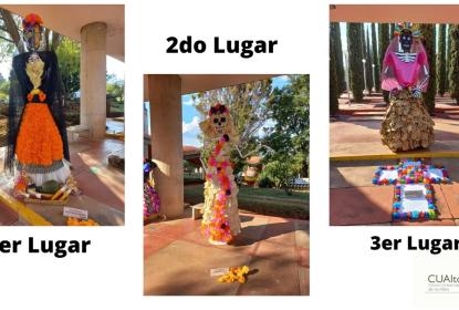 Tres primeros lugares de las catrinas.