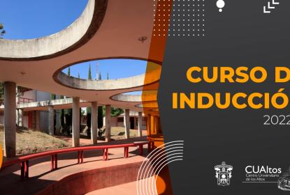 Cartel en el que se lee "CURSO DE INDUCCIÓN 2022".