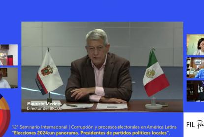 Expositor en el “Seminario Internacional Corrupción y procesos electorales en América Latina”.